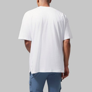 Camisetas con logotipo personalizado para hombre, camiseta de algodón 100 de alta calidad, camiseta Premium con estampado de algodón, Camiseta ajustada con cuello grueso gráfico para hombre - Product Image 4