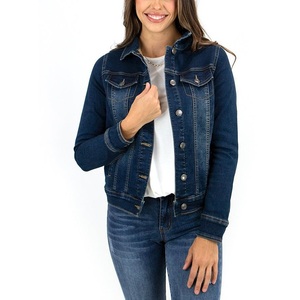 Nouvel arrivage de jeans grande taille Veste en jean ample pour femmes Veste en jean avec poches Vestes pour filles Fournisseur du fournisseur BD - Product Image 1