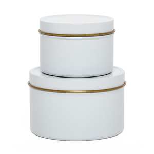 Envases de hojalata blancos profundos reciclables de grado alimenticio, latas de hojalata en relieve para dulces, cosméticos, té y chocolate - Product Image 2