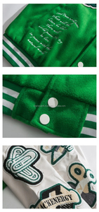 Men's Women's Letterman <b>Jackets</b> High Street Canvas Baseball <b>Jacket</b> Embroidered Design Stand Winter Loose Fit for Youth - Product Image 5