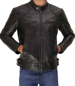 แจ็กเก็ตหนังแท้สำหรับผู้ชายเสื้อแจ็กเก็ตมอเตอร์ลำลองสำหรับฤดูหนาวของผู้ชาย2024 - Product Image 4