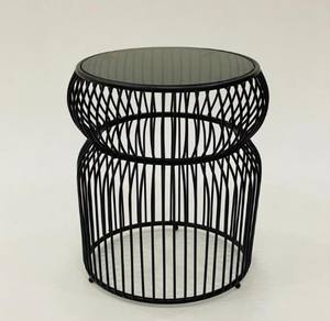 Mesa de centro de metal y mármol con forma de Escudero antiguo y moderno, mesa auxiliar de lujo Vintage para sala de estar, técnica chapada - Product Image 2