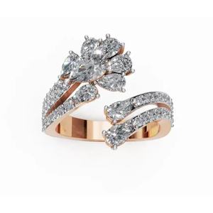 Anillo de Diamantes de Diseño de Lujo Eternal Bloom Of Pear, 1.694 Ct, Oro de 9, 14 y 18 Quilates, Proveedor Mayorista OEM - Product Image 6