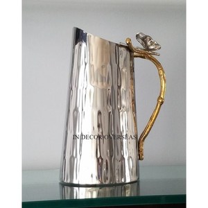 Classique Standard Designer Argent Brillant Poli En Acier Inoxydable Fait Unique Fantaisie Forme Eau Et Café Pichet Pichet De Inde - Product Image 4