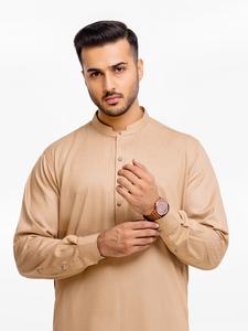 Festival de l'Aïd élégant couleur unie Style pakistanais vêtements pour hommes Shalwar Kameez 2024-25 Shalwar Kameez ensemble personnalisé en gros - Product Image 4