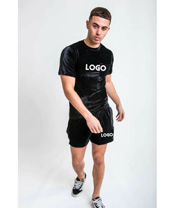 OEM Custom <b>Top</b> Quality Joggers Men Velvet Tracksuits Wholesale <b>Short</b> Sleeves Velour Tracksuits Men <b>Short</b> <b>Set</b> - Product Image 6