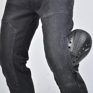 Pantalon de moto unisexe en jean avec protections respirantes anti-UV pour les genoux et les hanches, protections amovibles CE2 - Product Image 4