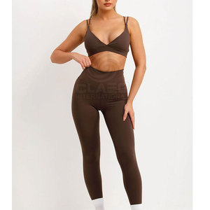 Customized Size Leggings Bra Sets for Woman Quick Dry <b>Yoga</b> Wear With <b>Jacket</b> Style Customized 3 Piece <b>Yoga</b> Set - Product Image 4