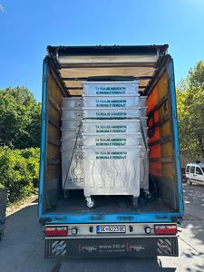 Conteneur de déchets métalliques de 1100 litres galvanisé (avec couvercle en plastique) Fabricant turc Marque Teknik Konteyner - Product Image 3