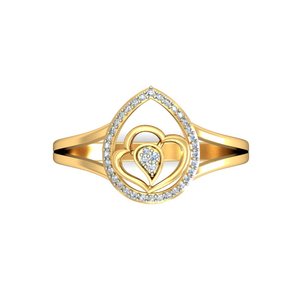 Bague Ishi Diamonds en or 18K avec cœur et diamant de laboratoire étincelant - Product Image 4