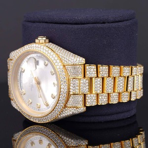 Reloj Clásico para Mujer, Dos Tonos, Completamente Adornado con Diamantes Cultivados en Laboratorio, Movimiento Automático Japonés, Correa de Acero Inoxidable - Product Image 2