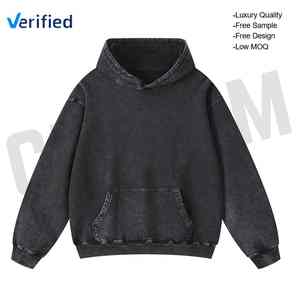 เสื้อฮู้ดซักกรดแบบวินเทจผ้าฝรั่งเศสเทอร์รี่มีฮู้ดโอเวอร์ไซส์ - Product Image 1