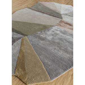 Alfombra de Lana y Viscosa Tejida a Mano Come Around, Diseño de Parches Grises y Negros para Uso en el Hogar y Exposiciones-Tnq-1126 - Product Image 2