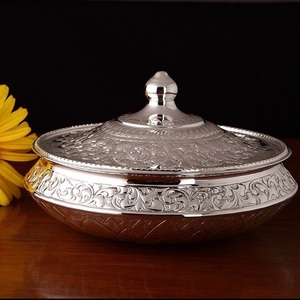 Cuenco para servir frutas secas, cuenco de latón para sopa, ensalada, Color plata, para el hogar, Hotel, restaurante - Product Image 5