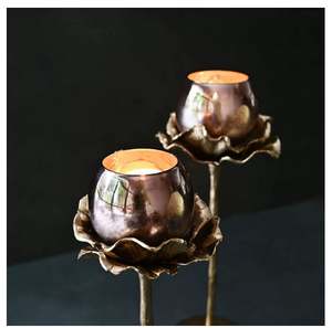 Juego de candelabros de Metal de alta calidad de latón A.K de 2 candelabros decorativos para decoración de centro de mesa de Navidad - Product Image 2