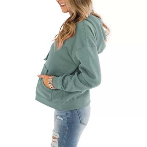 Venta al por mayor transpirable mujeres sudaderas con capucha último estilo de color sólido mujeres sudaderas con capucha personalizadas mujeres sudaderas con capucha - Product Image 5