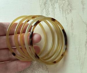 Handcrafted Buffalo Horn <b>Bangles</b> Elegant Feng Shui Home Decoration for Fashionistas Carved <b>Love</b> Style Bone Bone - Product Image 4