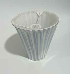 Tela de tira azul Ikat de lujo, pantalla de lámpara colgante de cilindro largo, tela suave perfecta para luces colgantes, juegos de anillos para pantallas de lámpara - Product Image 3