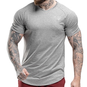 T-shirt manches courtes pour homme, tenue moulante, estival et décontracté, en coton, pour gym, Fitness, entraînement - Product Image 1