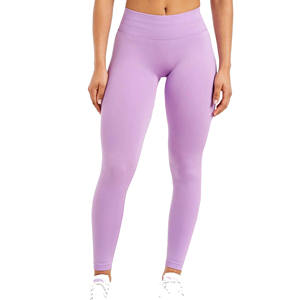 Pantalones de yoga sin costuras de cintura alta para mujer Legging de color sólido con control de barriga push-up y diseño de cintura media para entrenamientos - Product Image 1