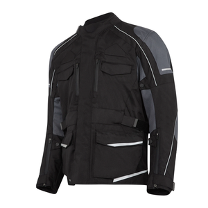 Men's Black <b>Grey</b> <b>Waterproof</b> Motorcycle Textile <b>Jacket</b> CE Armoured Protections Windproof Touring Biker Motorbike Textile <b>Jacket</b> - Product Image 1