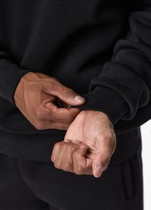 Sudadera de Hombre de Algodón Grueso de Doble Capa de Alta Calidad, Precio de Fábrica, Diseño Personalizado, Estilo de Pareja, Top Deportivo Negro - Product Image 2