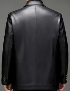 เสื้อแจ็กเก็ตหนังแกะแท้สำหรับผู้ชายเสื้อแจ็กเก็ตสไตล์ใหม่ออกแบบด้วยผ้าใบสไตล์ล่าสุด - Product Image 3