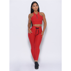 Bless 2025New Women's Gym Sets Transpirable Fitness Yoga Wear Tallas grandes Entrenamiento sin costuras con cintura elástica 2 PCS al por mayor - Product Image 2