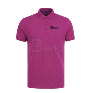 Vente en gros Hommes Coton Fibre de Bambou pour T-shirts Polo 220g Logo Personnalisé Imprimé Solide Tricoté Jersey Tops Séchage Rapide & - Product Image 1