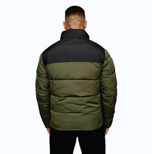 100% Polyester Full Zip Doublure Rembourrée Noir/Kaki hommes Resolute Puffer Coat avec 2 Poches Avant - Product Image 6