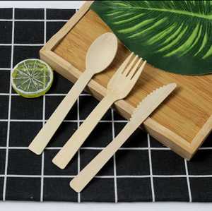 Nexo Luxury 100% Couverts jetables en bois biodégradable avec 10,000 pièces pour les fêtes - Product Image 2