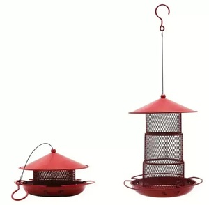 Mangeoire de volière en métal classique: Spot à manger élégant pour les oiseaux Mangeoire à oiseaux en acier durable Solution robuste pour les visiteurs à plumes - Product Image 1
