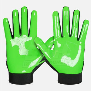 Gants de football américain en cuir de haute qualité pour la protection sportive, ajustement confortable, usage professionnel, design personnalisable, logo - Product Image 2