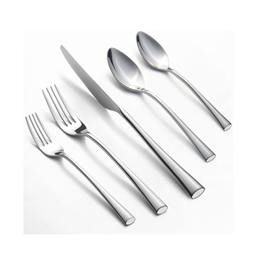 Vajilla de Acero Inoxidable para Bodas, Juego de Cucharas, Tenedores, Cuchillos para Uso en Cena, Diseño Real, Acero Espejado - Product Image 3