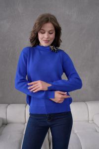 Fabricante de ropa de mujer Bufanda de manga larga Cuello Prendas de punto Suéter Otoño Invierno Nuevo estilo Prendas de punto Oportunidad al por mayor - Product Image 3