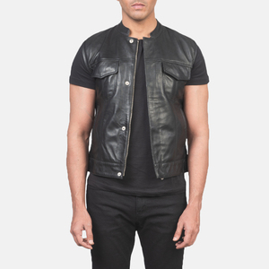 Meilleures ventes pour les hommes adultes Gilet en cuir véritable dans un nouveau style de gilet en cuir de mode de haute qualité - Product Image 1