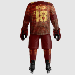 Maillot de hockey sur glace unisexe pour adultes en polyester de haute qualité, personnalisable par sublimation et broderie, avec logo sur mesure, service OEM, ensemble de tenues d'équipe - Product Image 3