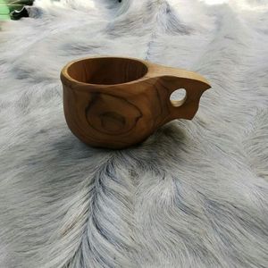 100% tasse en bois naturel pour bière et barware et dessus de table avec poignée tasse à bière tasse à café à boire à la main - Product Image 4