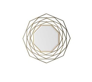 Cadre en alliage de fer personnalisé Grand miroir de salle de bain rond noir moderne Salon - Product Image 1