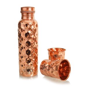Bouteille d'eau en cuivre martelé la plus vendue avec des tasses à boire pour la maison et le bureau de gymnastique pour Offre Spéciale produit - Product Image 4