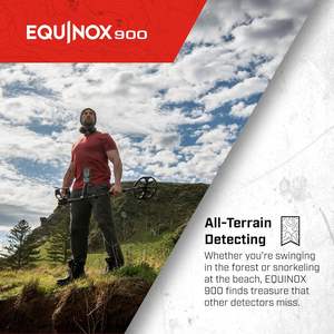 Detector de Metales Plegable Multifrecuencia MINELB Equinox 900 Nuevo y Más Vendido para Adultos, Paquete con Bobina EQX 15 - Product Image 2