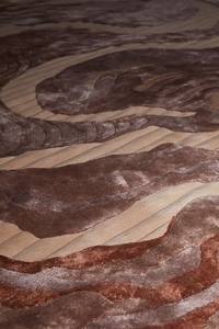 Cinnamon Tuft <b>Rug</b> Abstract Design Modern Style New Zealand Wool Premium Tencel <b>Hand</b> <b>Tufted</b> High Pile Thick Luxury Area <b>Rug</b> Latex - Product Image 3