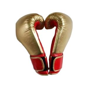 Gants de boxe pour hommes à lacets, finition brillante, couleurs nacrées métalliques, en cuir de vachette extensible, avec paume en latex 12 mm - Product Image 4