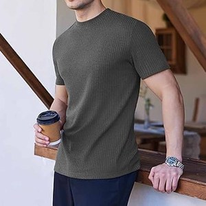 T-shirt à manches courtes pour homme en coton 100% lourd, personnalisé en gros, délavé, téléchargé par Dress Sports - Product Image 3