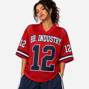 BB. INDUSTRY Maillot de basket-ball pour femme, blanc, en maille, col en V, manches courtes, respirant, coupe décontractée, numéro 12, vêtements d'équipe - Product Image 2