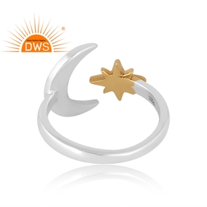 Nuevo diseño elegante Anillo de banda de plata esterlina Joyería de diseño personalizado para mujer Regalo para ella. - Product Image 2