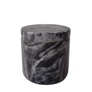 Marmor Harmony Salzkeller eleganter schwarzer Carrara-Marmor-Gewürz-Halter Eine kulinarische Symphonie von Stil und Funktionalität