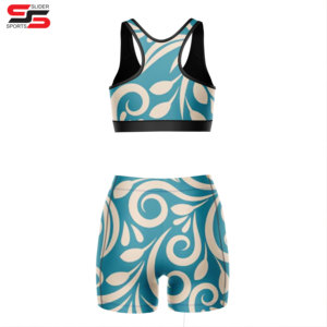 Soutien-gorge de sport à rayures blanches Soutien-gorge de sport Femmes Sport Yoga Gym Shorts Set - Product Image 2