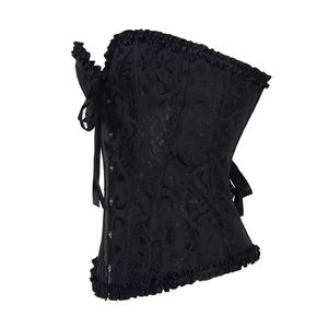 Women's Eco-Friendly Lightweight <b>Black</b> Leather Zipper Waist Cinchers Soft Sheep Hide Stylish Strapless Moto Gothic - Product Image 4