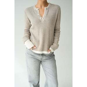 เสื้อสเวตเตอร์ไลท์มิงค์-เอครูทูโทนลายมะเขือม่วง - Product Image 2